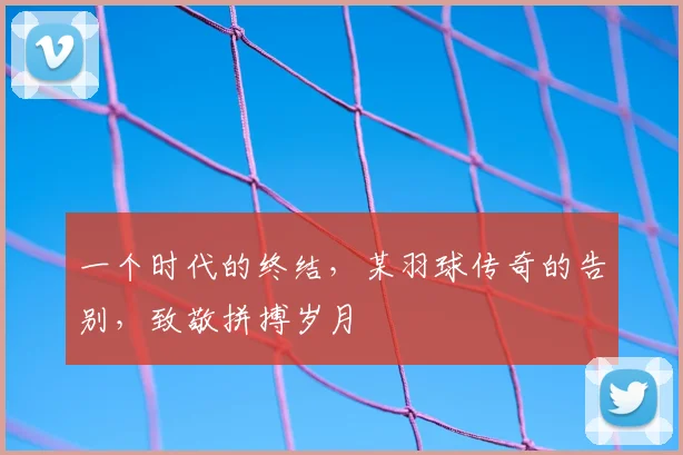 一个时代的终结，某羽球传奇的告别，致敬拼搏岁月